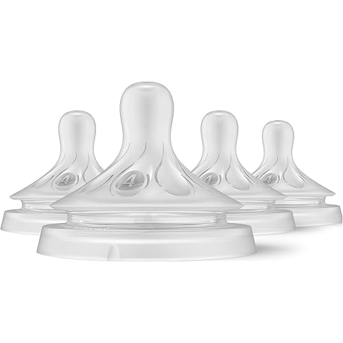 Philips Avent Natural Response Nipples, Fast Flow (Flow 4), 4-Pack, SCY964/04
