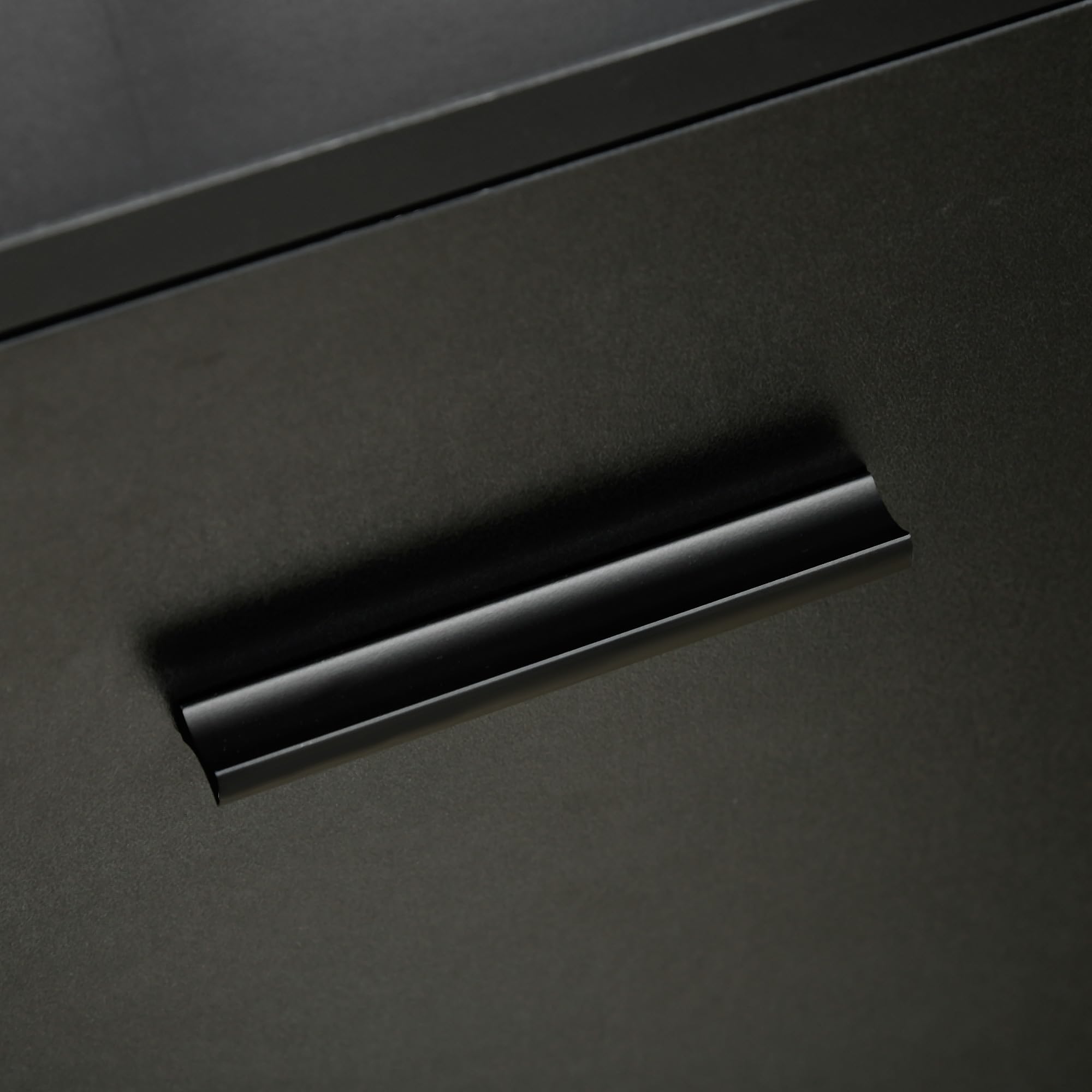 Vinsetto Cassettiera da Ufficio 2 Cassetti Porta Documenti 80x40x66cm Nero | Ripiani Aperti in Truciolato, Maniglie in Acciaio, Ruote con Blocco