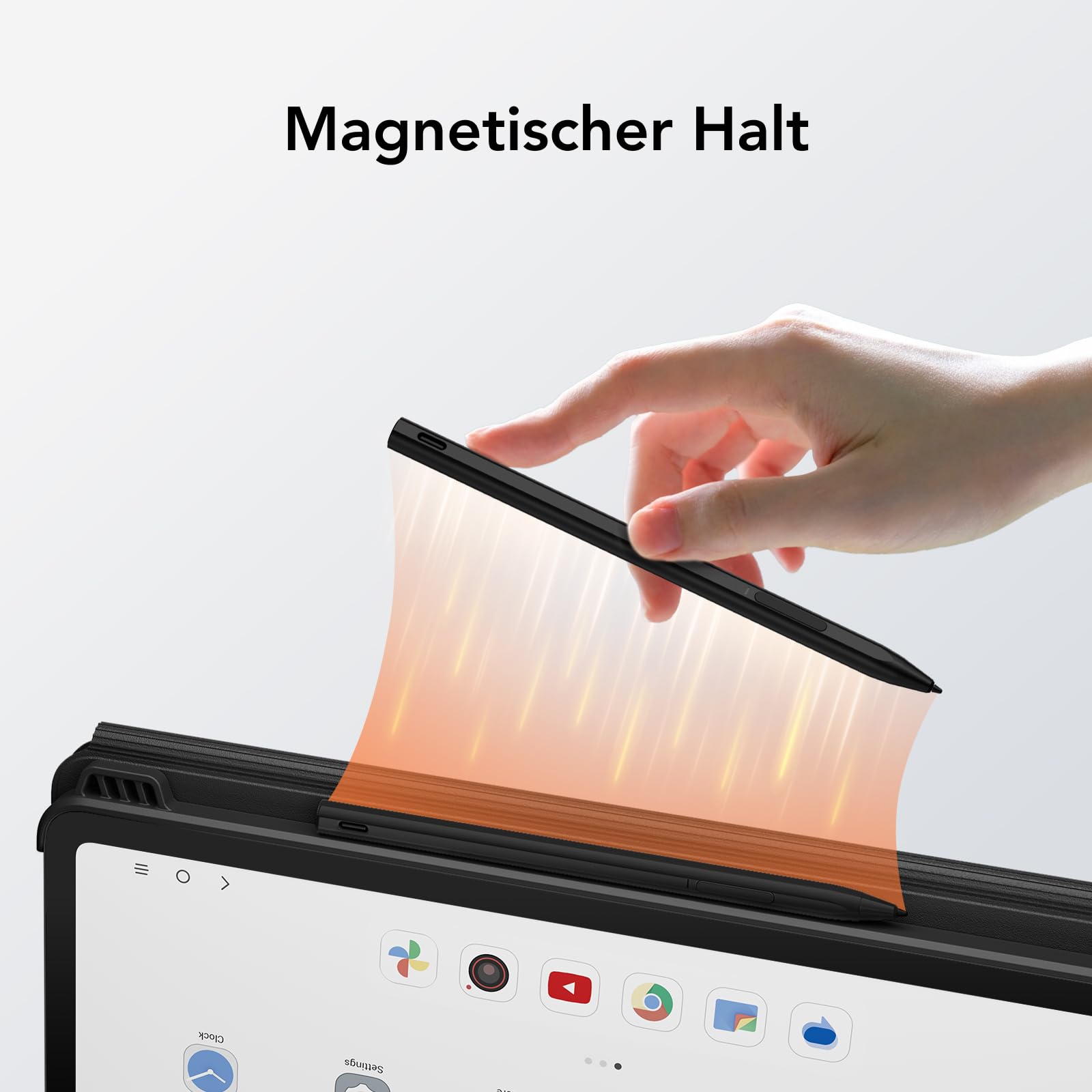 TCL Tablet-Hülle für NXTPAPER 11 Plus – Schlanke PU-Leder Flipcover mit 3 verstellbaren Winkeln, magnetischer Stifthalterung & Auto Sleep/Wake-Funktion – Schwarz