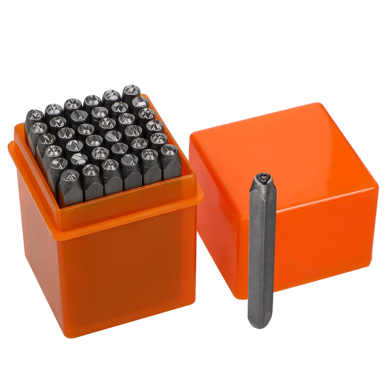 1set Punzoni Metallo per Stampa di Lettere e Numeri Kit Completo di Timbri per Creazioni e Gioielli al Carbonio da Facile da Usare e Organizzare