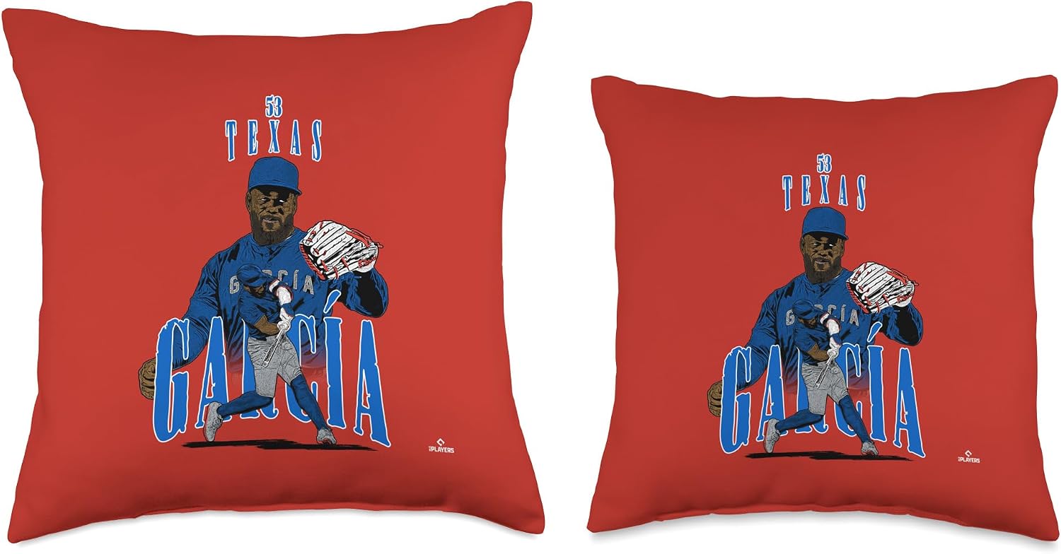 Adolis Garcia | Texas Baseball Players | MLBAGA3002 Throw Pillow