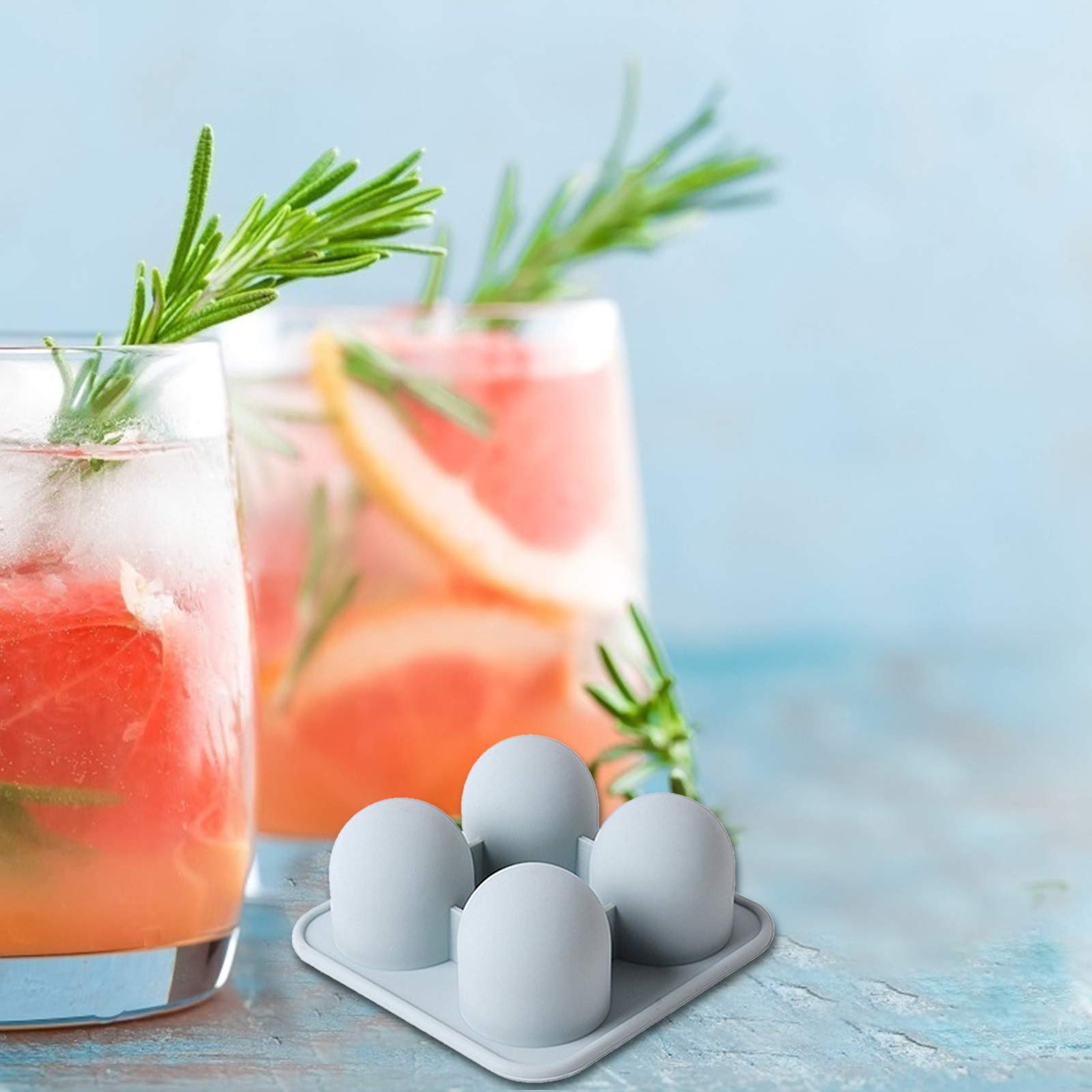 Ice Box/Silicone Ice Box/Ice Maker/Silicone Ice Tray/Ice Box/Silicone ice cream mold with lid ice cream DIY ice mold 12 zodiac model with cir (Blue)