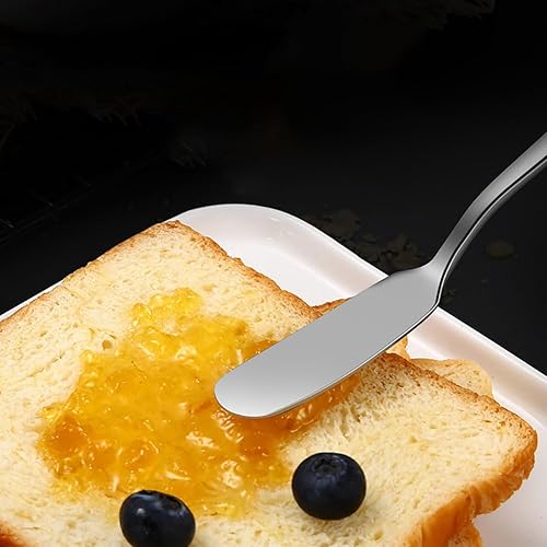 Miniatura 6 de ccHuDE 4 unidades de esparcidores de queso de acero inoxidable, cuchillos de mantequilla, cuchillos para untar queso crema, cuchillos pequeños para