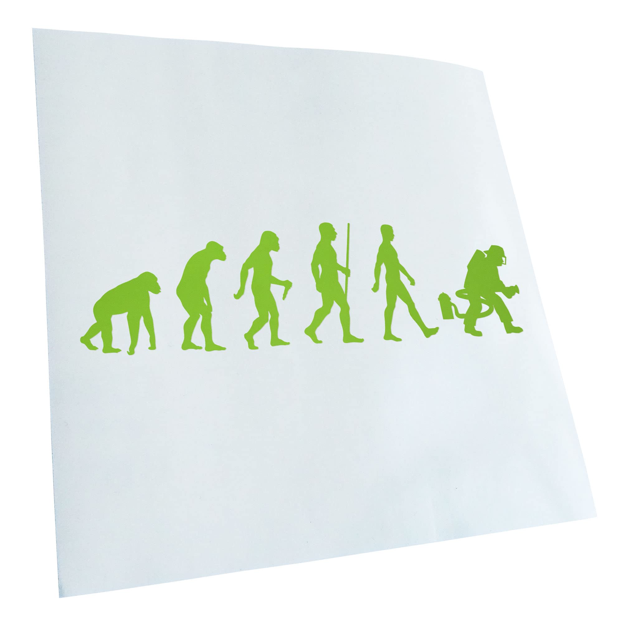 Kiwistar - Car Sticker - Evolution Fireman - Lime Green - 30 x 8 cm - Rear Window Car Sticker Weatherproof for Car Truck Moped Truck - Sticker Exterior Self-Adhesive Tuning Accessories for Window