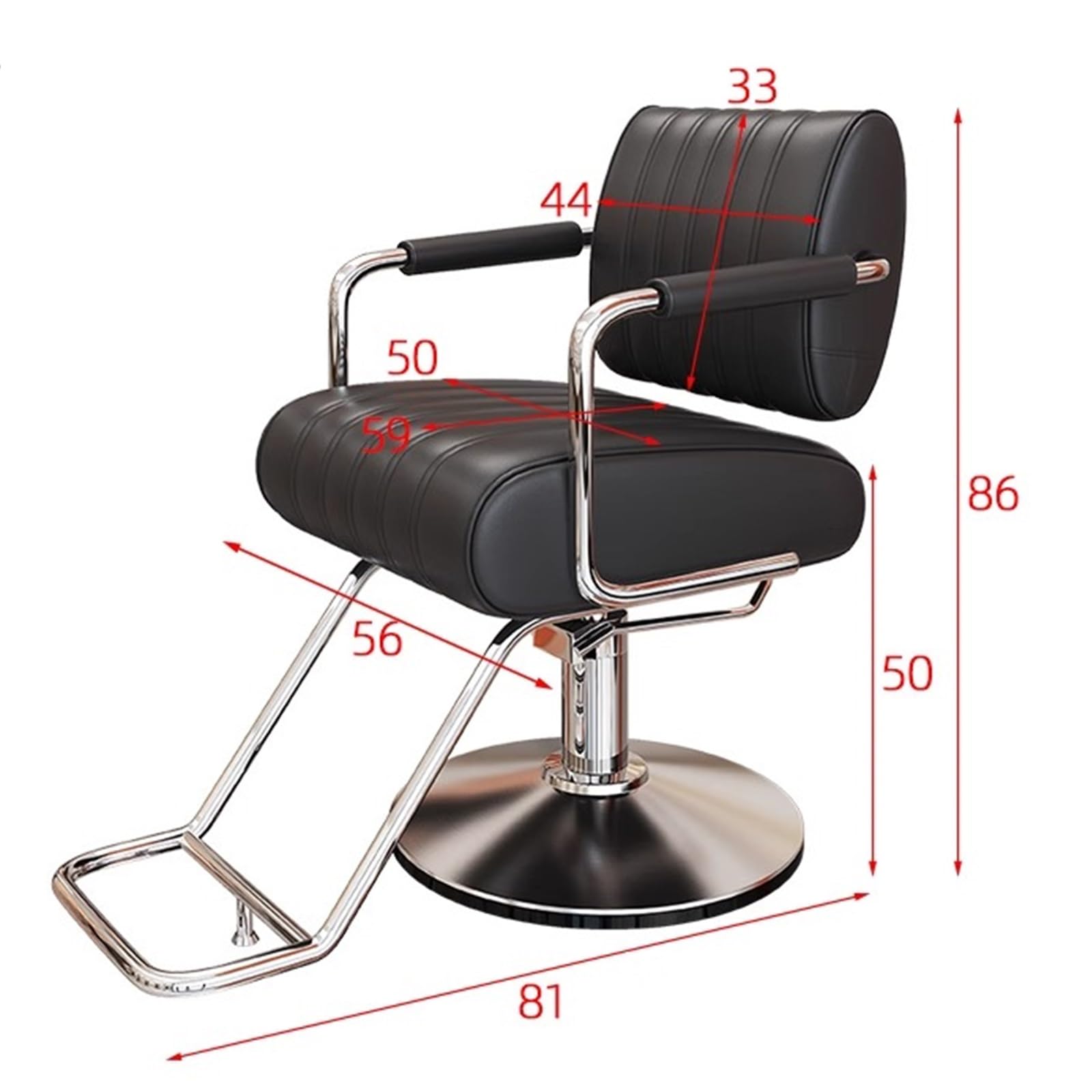 Silla Barberia Hombre Profesional Ergonomía Ergonomía Altura Ajustable Cuero de PU Sillon Barbero con Base Galvanizada En Negro Capacidad de Carga 200 Kg para Salones y Spas(Gray)