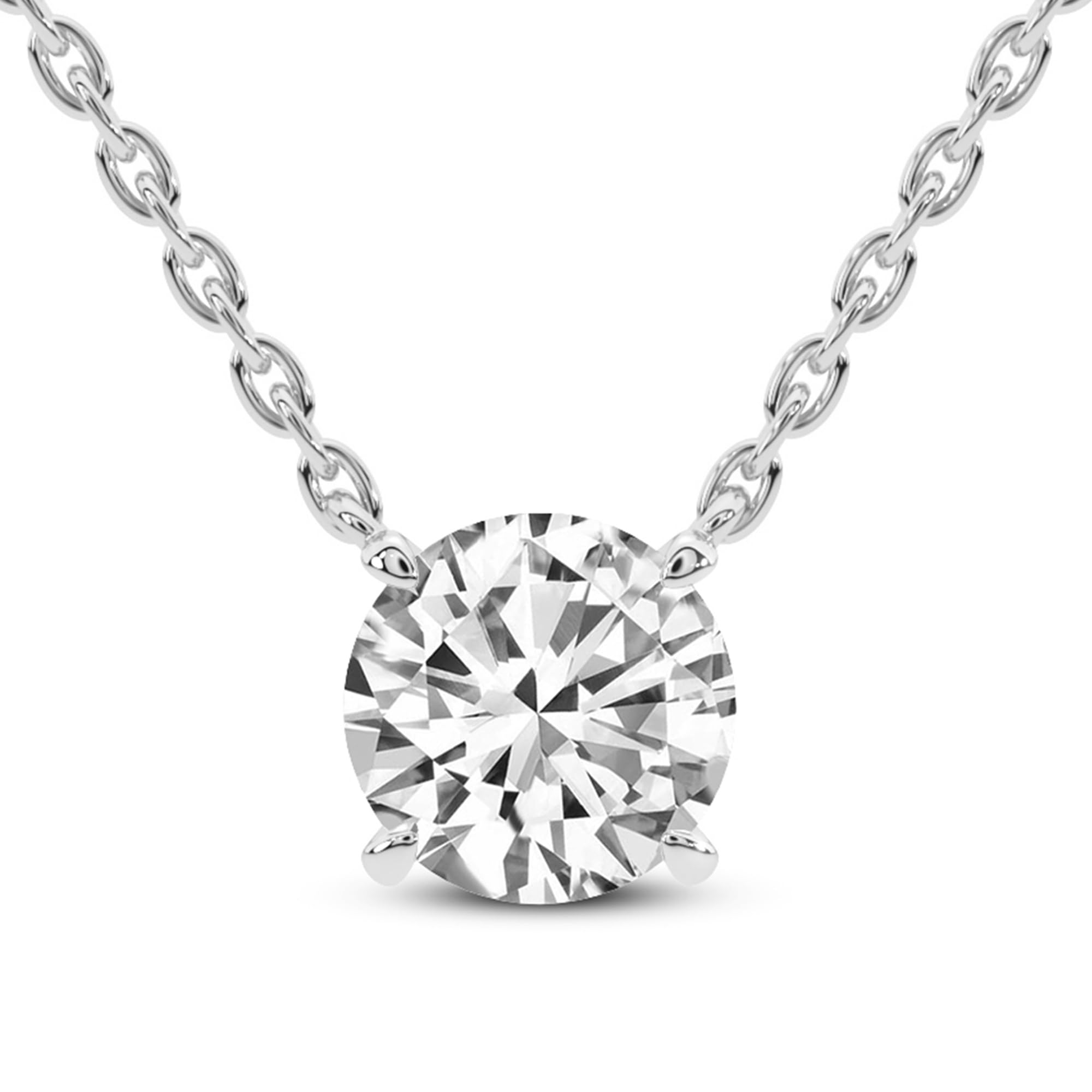 FRIENDLY DIAMONDS Lab Diamond Pendant Necklace For Women | 1 Carat - 6 Carat IGI Certified Lab Grown Diamond | Solitaire Diamond Pendant | 10K Gold -