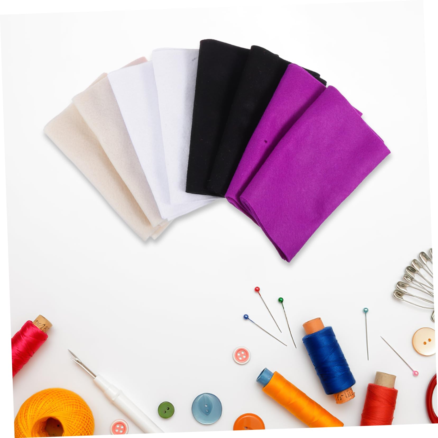 NUOBESTY 16 Stück Weiches und Leichtes Bastelfilz aus Filz für Selbstgemacht Projekte und Nähen für Patchwork und Kreative Handarbeiten Zufälliger Stil