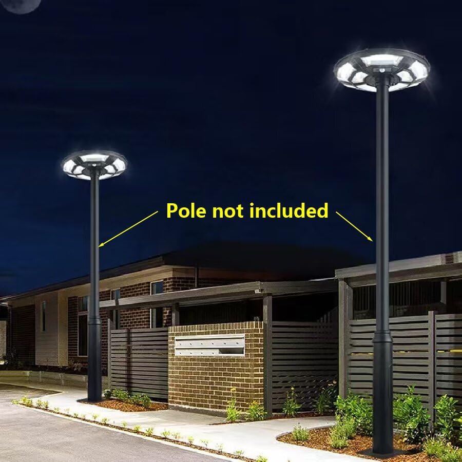 solar led post light head, ufo design, outdoor commercial area lighting (pole not included)