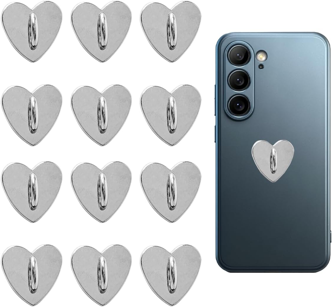 Adhesive Cell Phone Ring Holder, Heart-Shape Finger Grip Hook