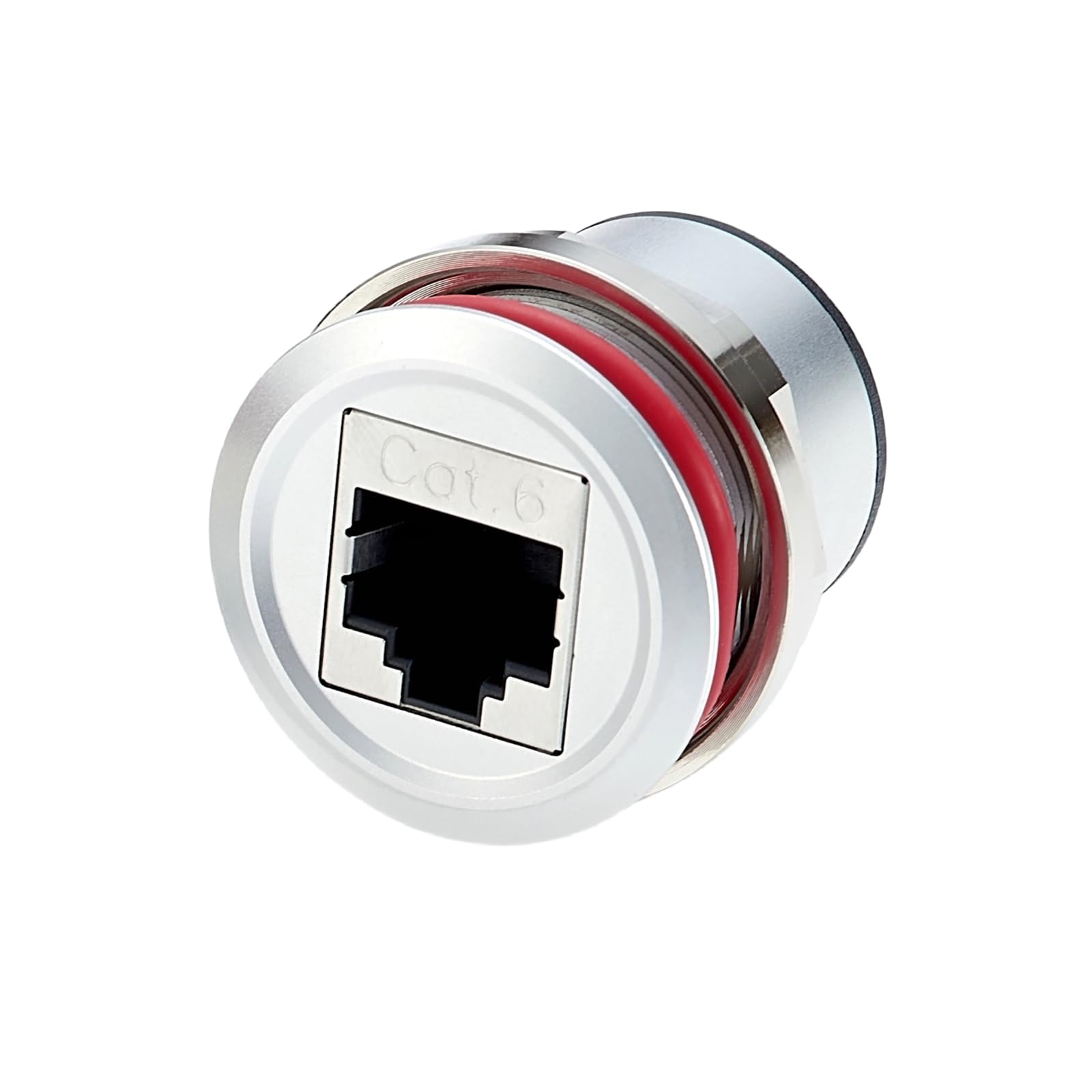 Profinet RJ45 Cat6 Ethernet-Adapter, Buchse auf Buchse, rund, bündig montiert, Stecker, Einspeisung durch Schottkopf, Gewinde, fester LAN-Netzwerk-Koppler für UHF-Radio, PC, Laptop (1 Stück)