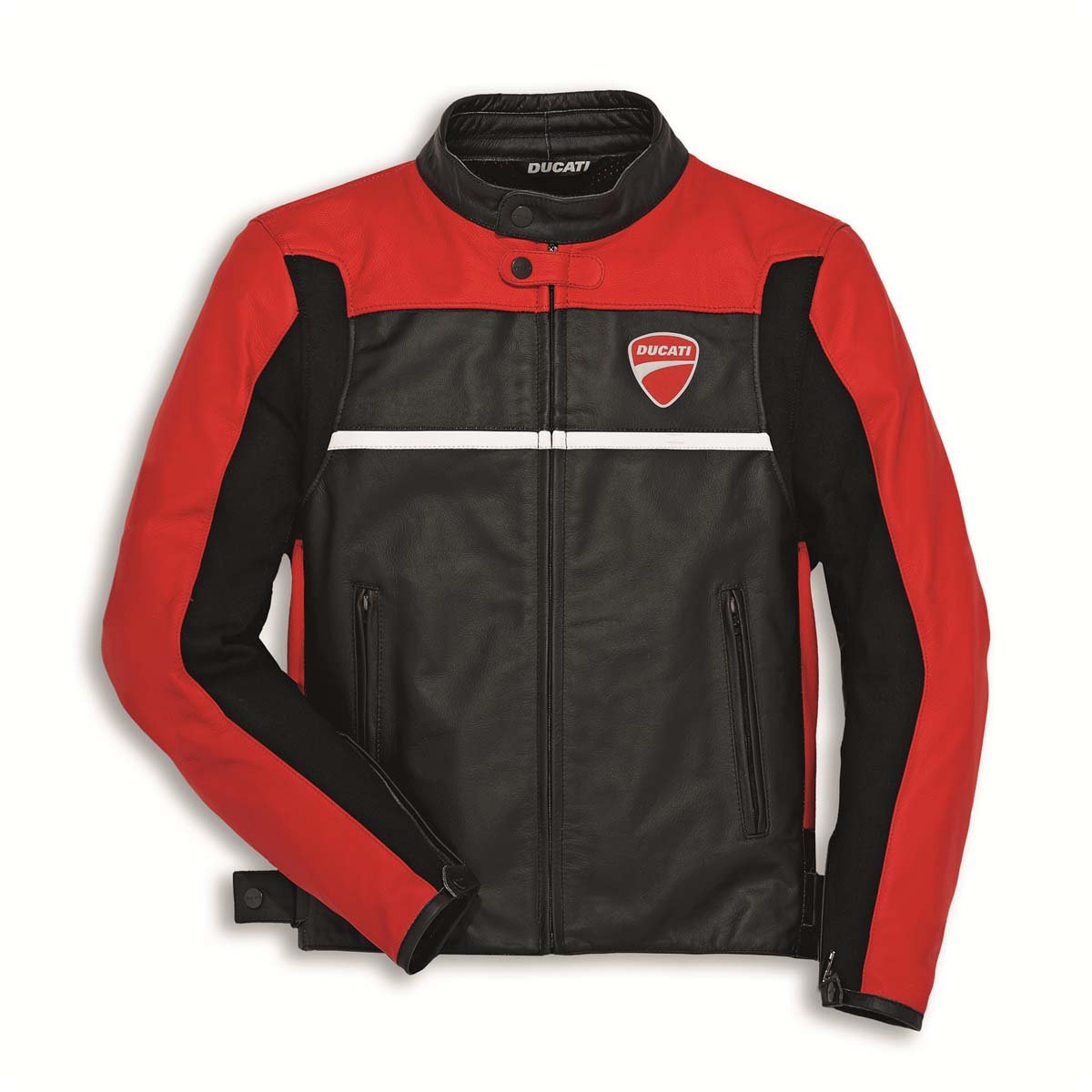 DUCATI レザージャケット 52 Ducati Men's Company C2 Leather Jacket - Red/Black 52 : Amazon.in