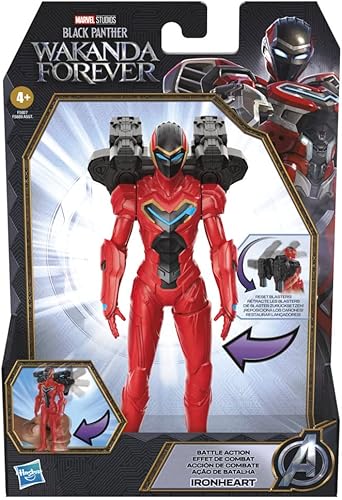Miniatura 3 de Marvel Studios' Black Panther Wakanda Forever Battle Action Ironheart, figura de acción de 6 pulgadas, juguete para niños a partir de 4 años
