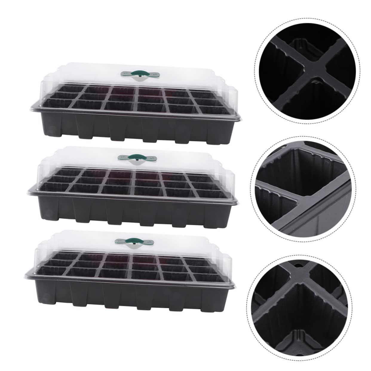 Abaodam 3juegos Bandejas para Plántulas de Huecos Rejilla Resistente para Germinación de Hortalizas Suministros de Jardinería