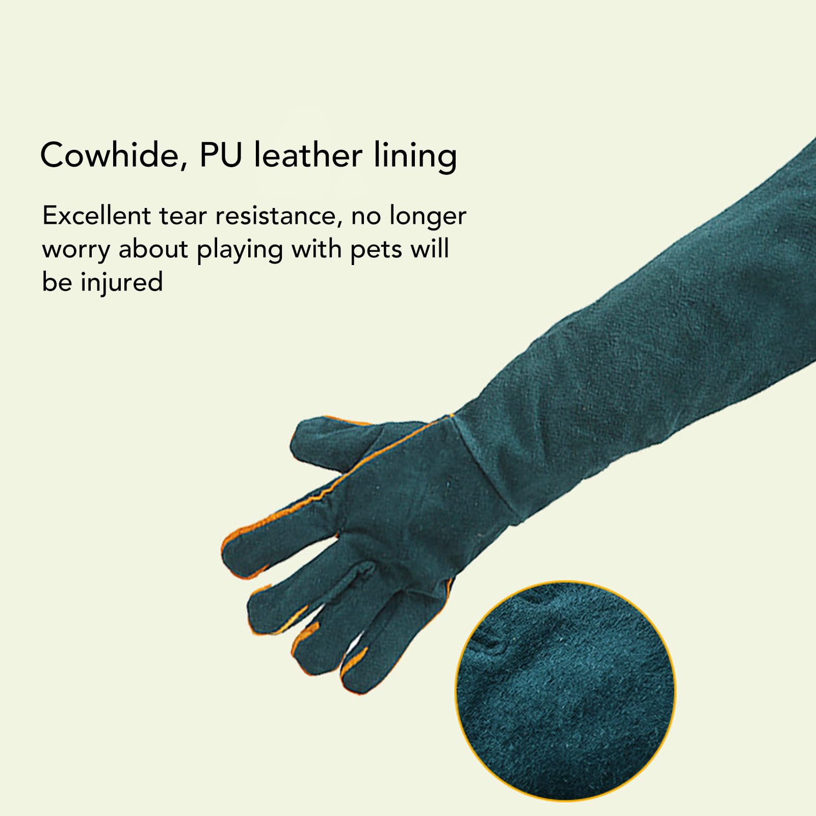 WBTY Pet Grooming Gloves Bite Proof Multipurpose Thickened 45CM Protective Glove Scratch Resistant Animal Handling Gloves for Dog Training - Image 4