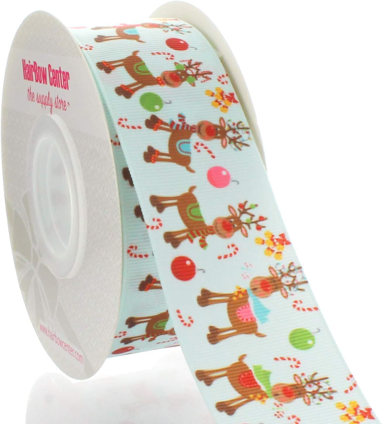 1.5" Jolly Reindeer Grosgrain Ribbon 100yd