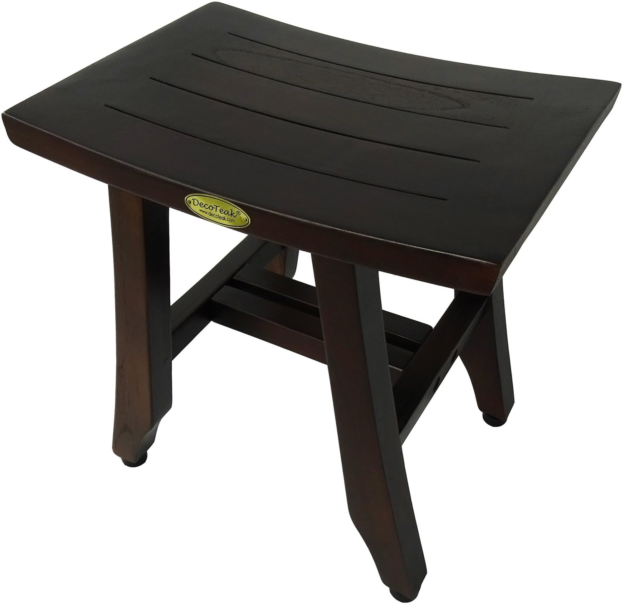 Decoteak Taburete de Ducha, Madera de Teca, marrón, 35,5 cm de Largo x 25,4 cm de Profundidad x 38,1 cm de Alto