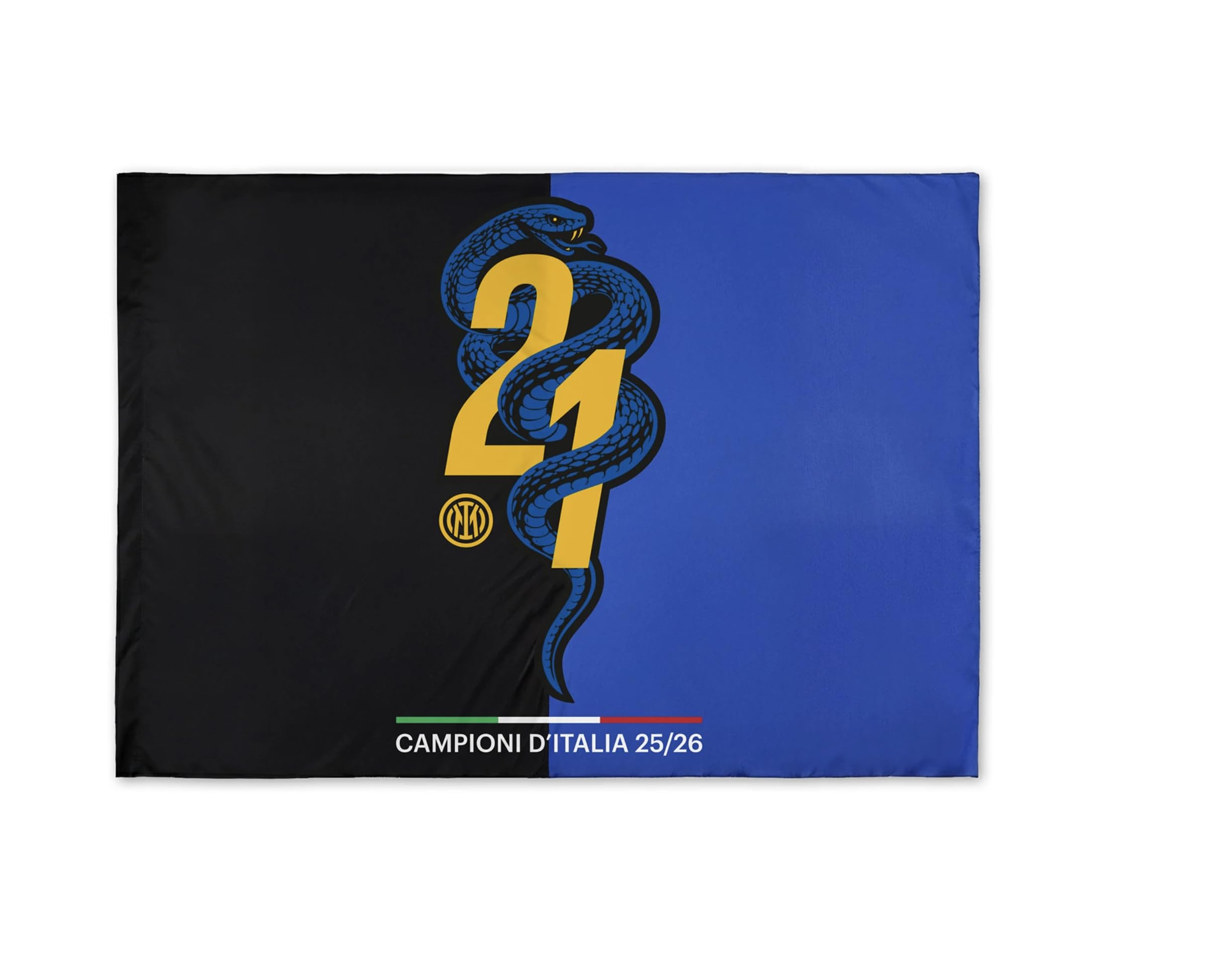 Inter - Bandiera Campioni d'Italia 2025/26, Bandiera Celebrativo Scudetto, Prodotto Ufficiale