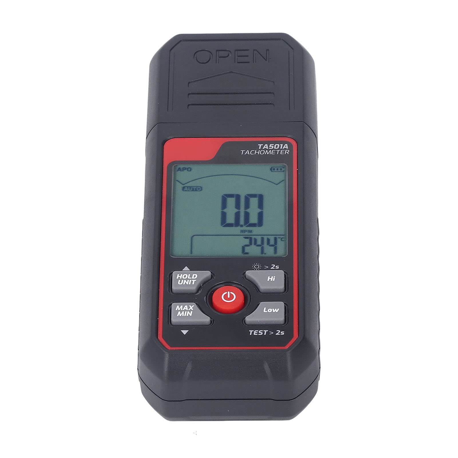 Tacómetro Digital LCD, Tacómetro Fotoeléctrico Con Pantalla Digital Sin Contacto De 2,5 RPM A 999999 RPM Incluye 3 Cintas Reflectantes