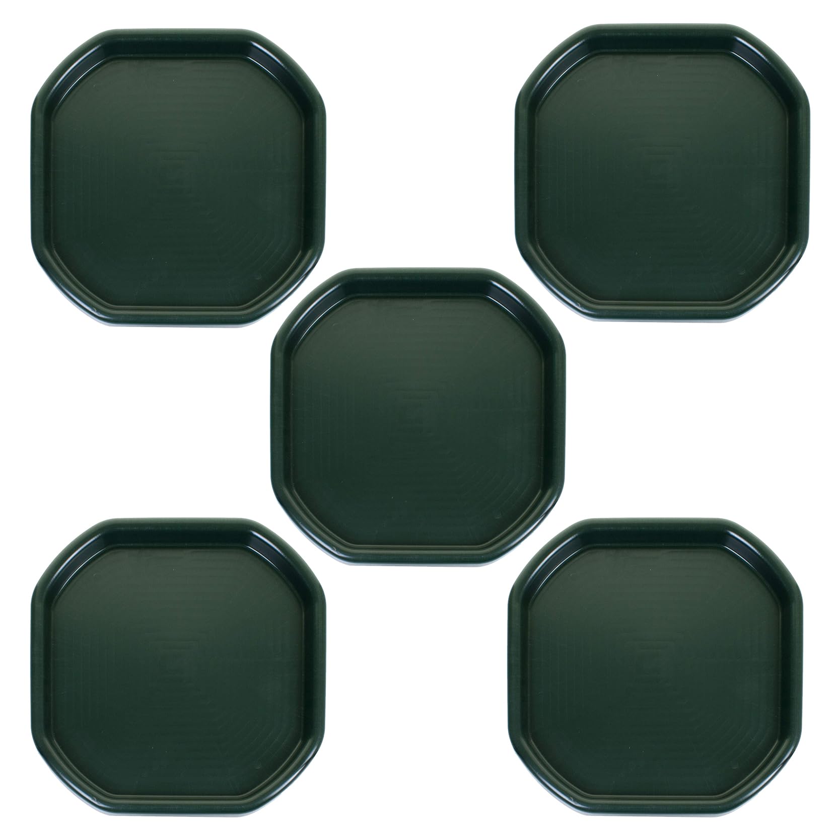 Small Mixing Tray Colourful Tuff Trays Kids Sand Pit Play 70 cm x 70 cm Messy Play Tray Concrete and Mortar Mixing Tray (Qty - 5, Dark Green)