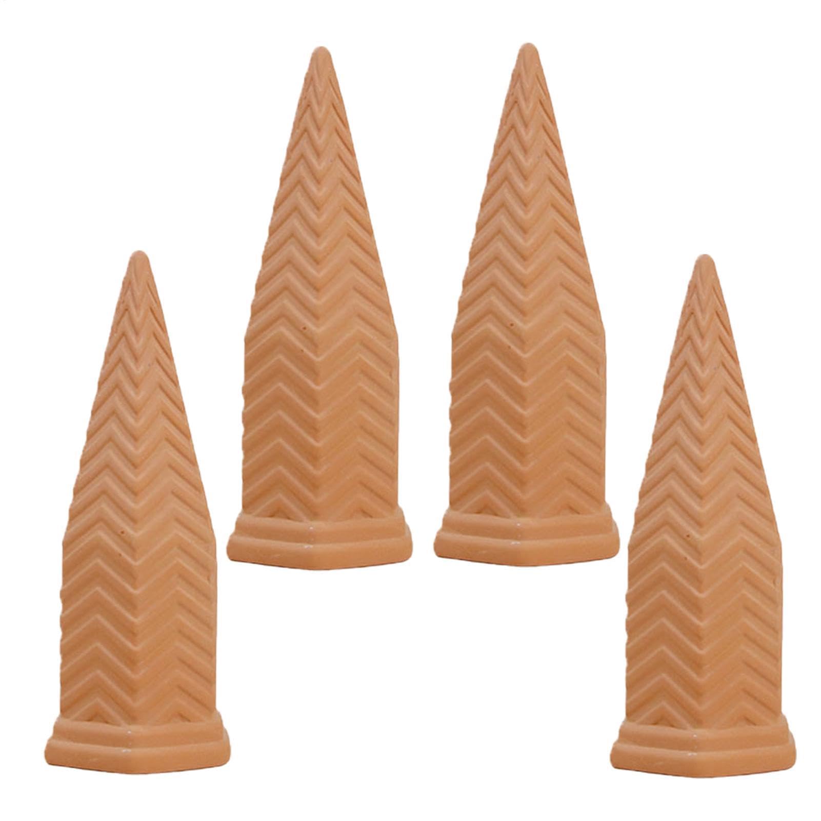 Punte D'Irrigazione In Terracotta 4 Pezzi Inserto per Vasi a Rilascio Lento | Punte Auto-irriganti Per Piante Giardino Balcone Davanzale Terrazzo Ufficio Interni E Casa