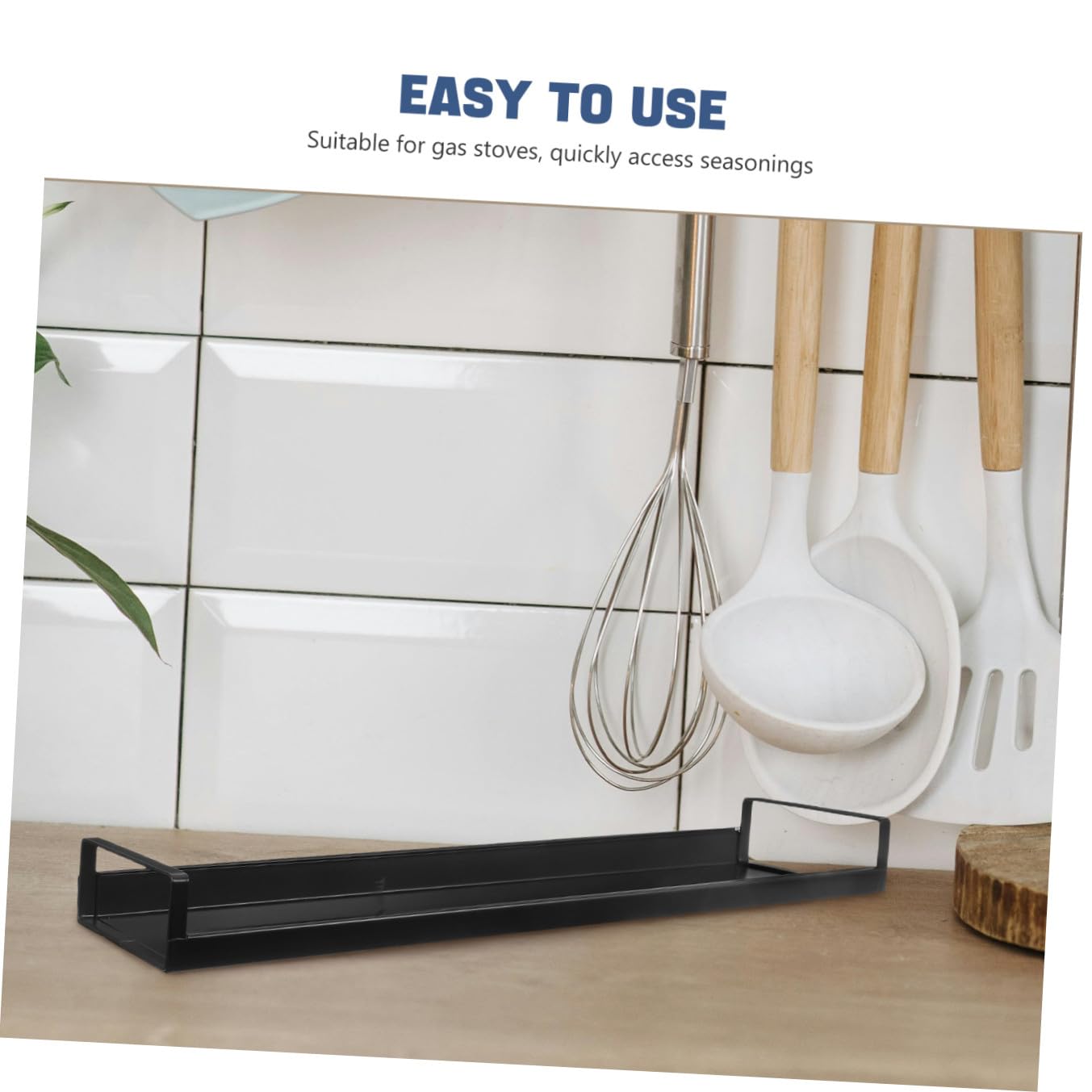 Herd Top -gewürzregal Gewürz-organizer-rack Gewürz Organizer Regal Gewürzflaschenhalter Für Herd Top Spice Rack Schwarz