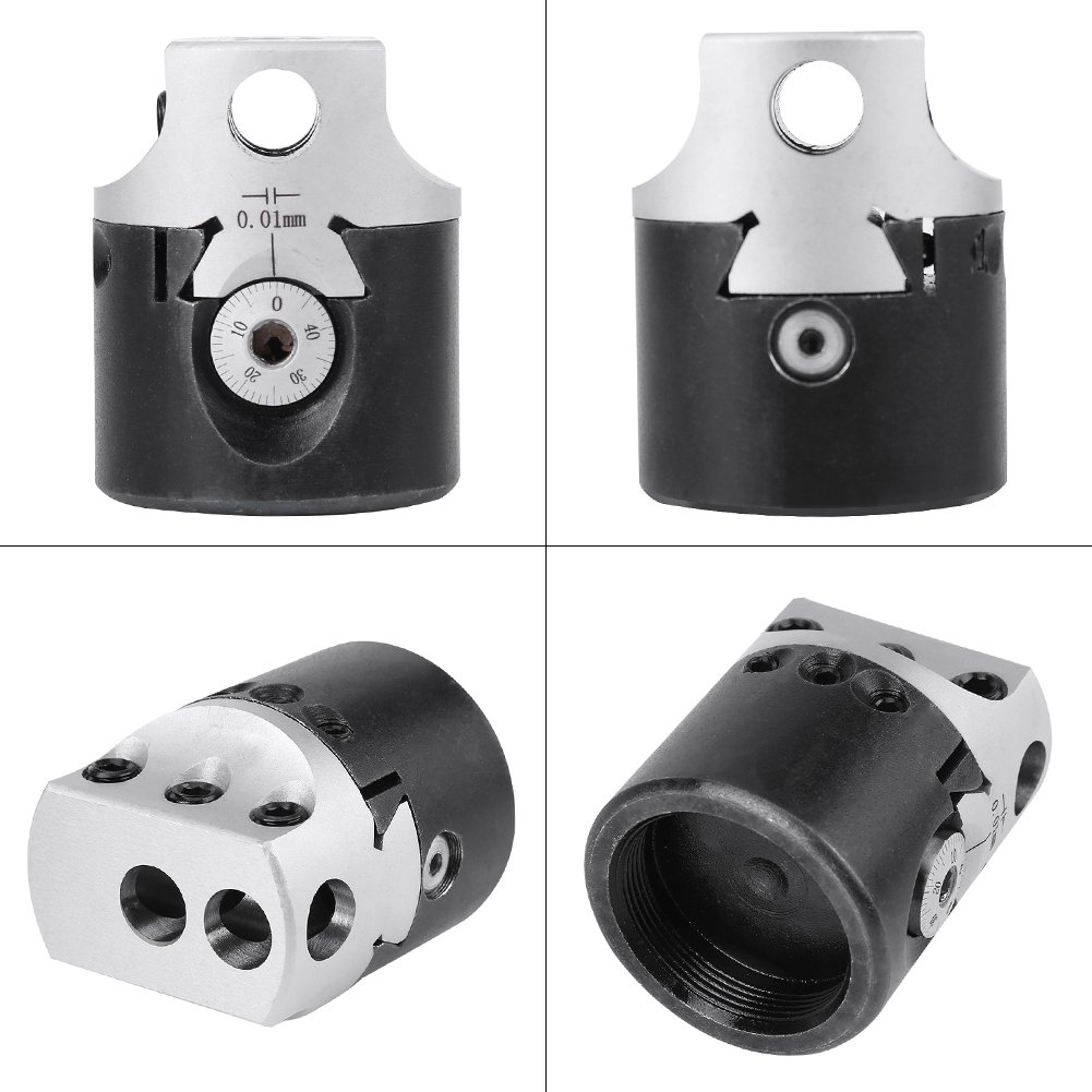 2 Inch 50mm F1 Type Boring Head, 12mm Lathe Boring Bar Milling Holder, Boring Tool Holders Made of 40CR Steel for MT2 MT3 R8 Shank - Image 4