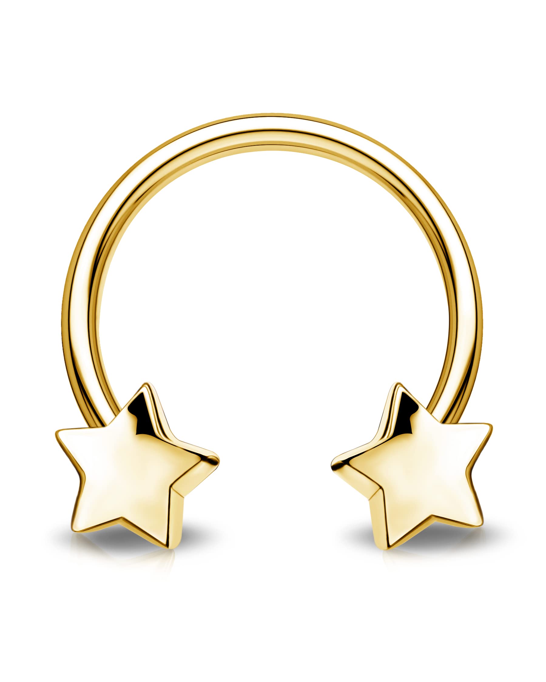 Jewseen 16g Septum Ring Star Septum Jewelry Cartilage Earring Hoop Helix Piercing Jewelry Surgical Steel Tragus Earrings Daith Earrings Nose Ring Hoop