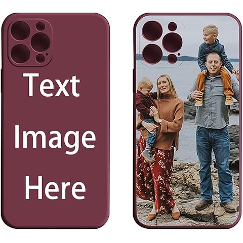 Personalised Liquid Silicone Case for iPhone 14 13 12 11 Pro Max X XR XS Max 6 6S 7 8 Plus SE 2020 Customised Phone Case - Make Your Own Protective Hybrid Phone Case Cover