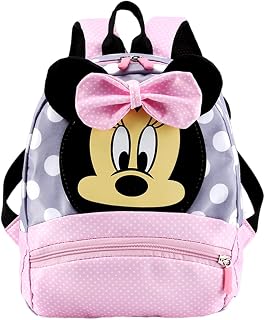 Ksopsdey Children's 3D Minnie Mickey Mouse Backpack,Minnie Mouse School Bag - Backpacks for Girls Large Rucksack Backpack for School Travel Cute Accessories for Girls Merchandise Gifts