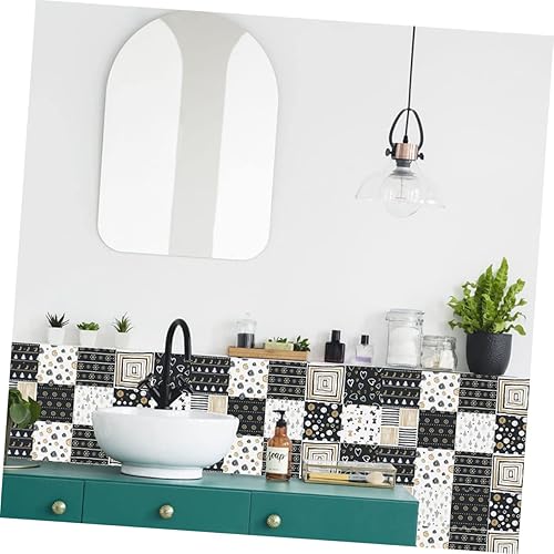 Miniatura 5 de DOITOOL 240 Pcs Wall Sticker Housewarming Gift Peel and Stick Self Adhesive Tile Decals Removable Tile Sticker Home Decoration Retro Decor Stickers