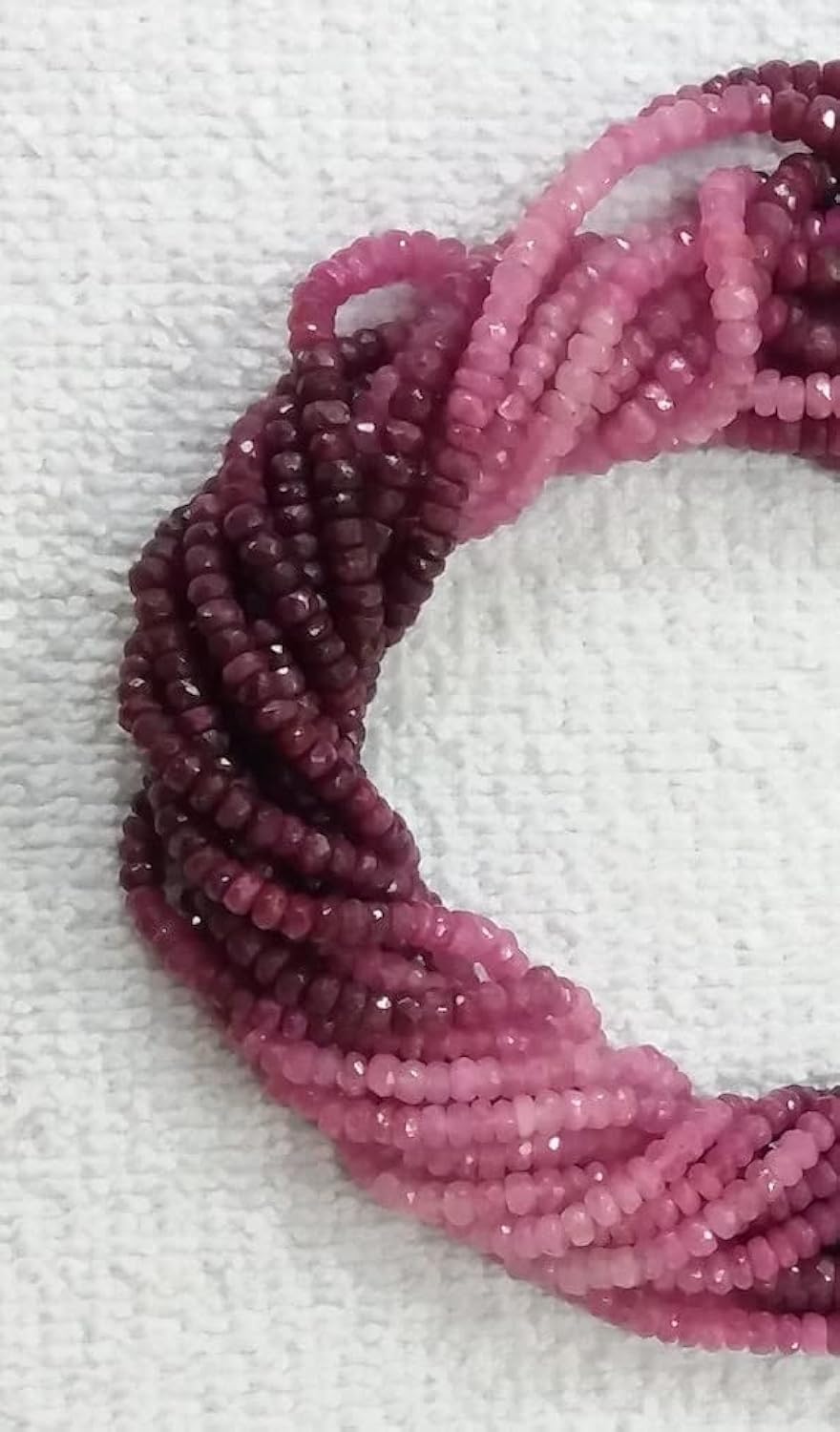 Rubis naturel en perles rondelles pour éviter les fausses pierres
