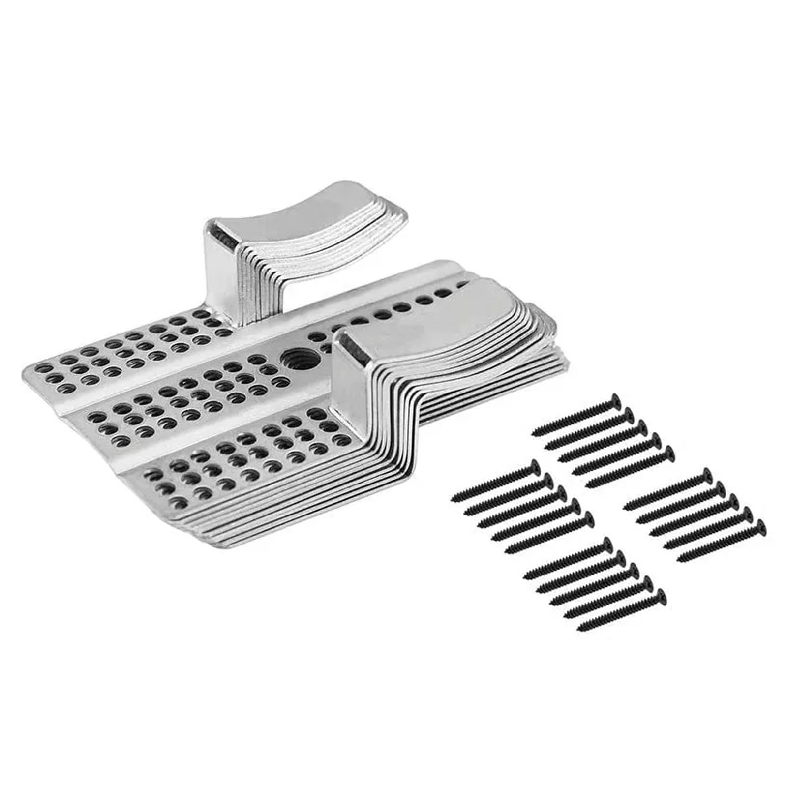 Wall Repair Clips Stainless Steel Reinforcement Brackets 3.14 X 0.78 in Perforated Clips for Wall Repair Reinforcement Bracket Steel Clip Home Maintenance Hardware Perforated Bracket