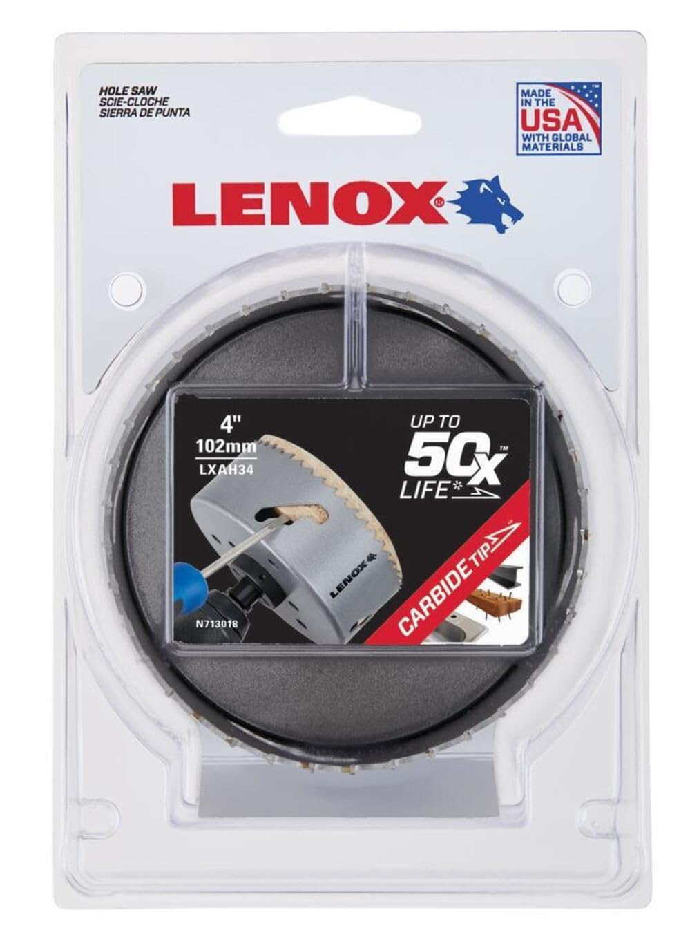 Amazon.com: LENOX Tools Carbide Hole Saw, 4 -Inch (102 mm) (LXAH34