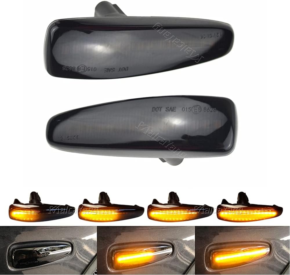 Side Fender Light Dynamic LED Side Marker Lamp Turn Signal Indicator Assembly Replacement Auto Parts for Mitsubishi Lancer Evolution X Outlander Sport RVR ASX Mirage 2008-2019
