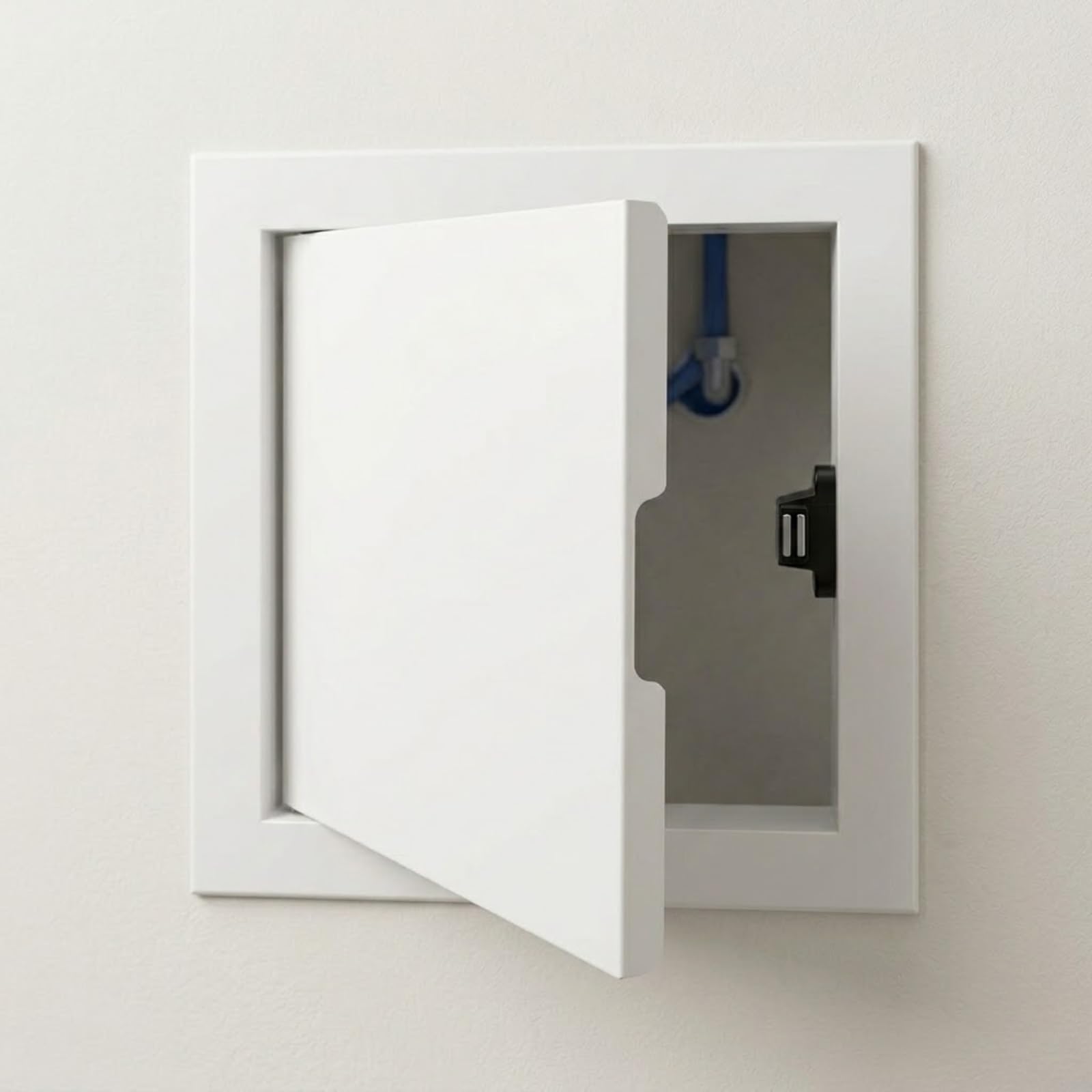 Yqyhnb White Aluminum Access Panel, Square Inspection Hatch For Wall & Ceiling, Flush Fit Access Door For Drywall, Electrical & Plumbing, Push-To-Open Concealed Access Panel(,16X24in)