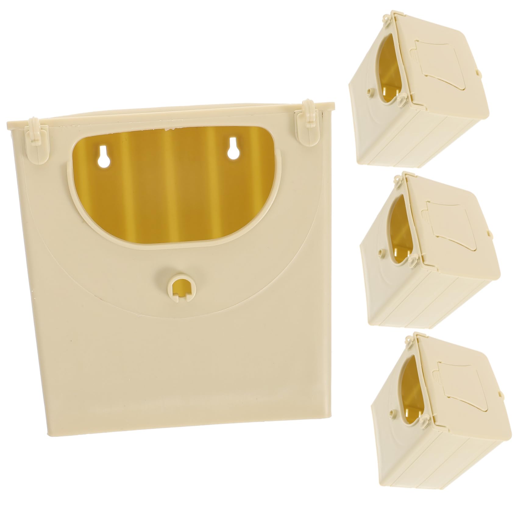 Toyvian Caja Nido para Pájaros de Plástico 4 Piezas Resistente Las Condiciones Meteorológicas Fácil de Limpiar para Cría de Pinzones y Loros en Jardín