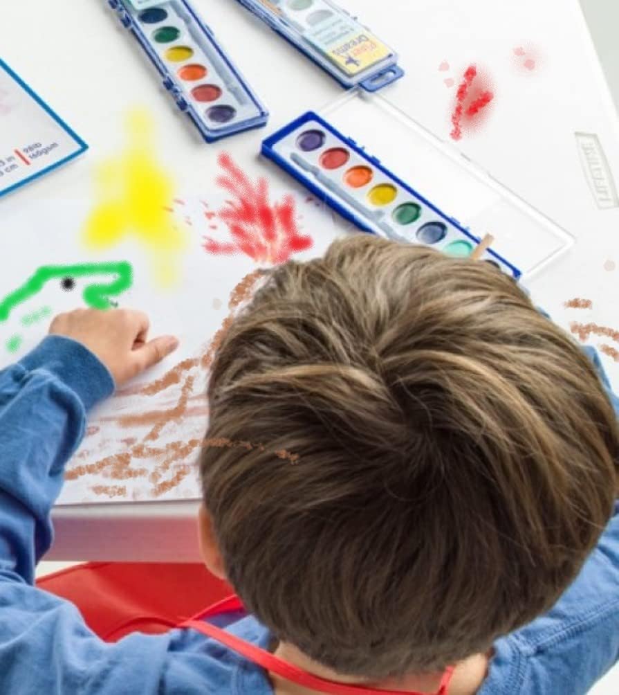 36 Pack of Watercolor Paint Sets for Kids - Includes Quality Wood Brushes - Washable - Nontoxic - 8 Vibrant Colors - Closable Lid : Toys & Games