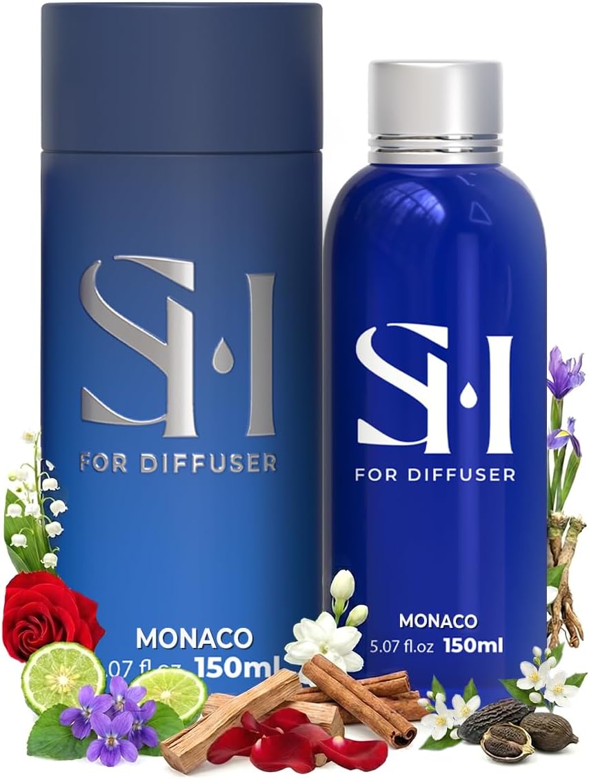 Monaco No.1008 Hotel Diffuser Oil Refill, 5.07 Fl oz | 150ml, Luxury Home Scent Fragrance Oil for Diffuser Ultrasonic and Waterless Diffuser Oil and Crafting, Long-Lasting Aroma