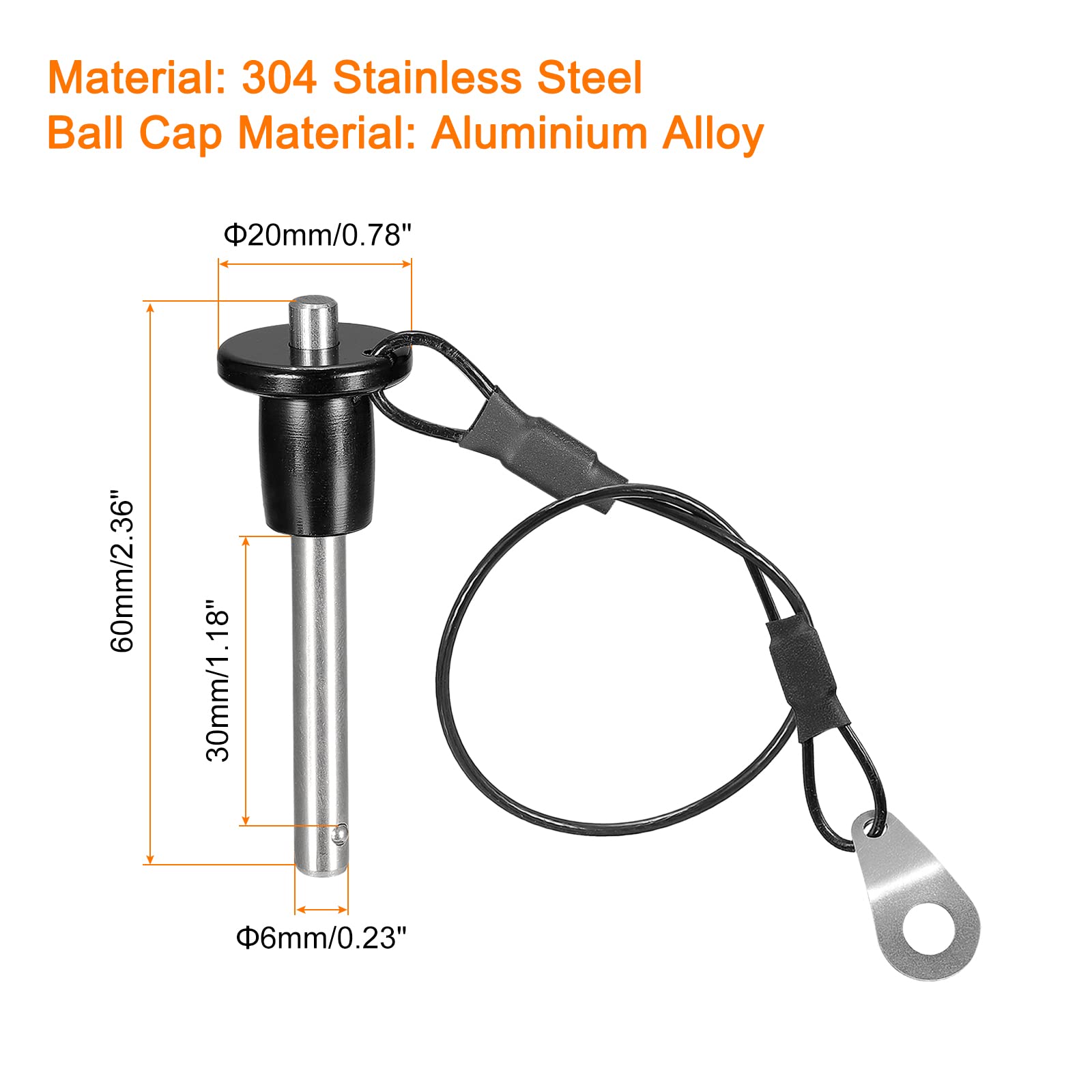 Amazon.co.jp: uxcell ボールロックピン 304ステンレス鋼