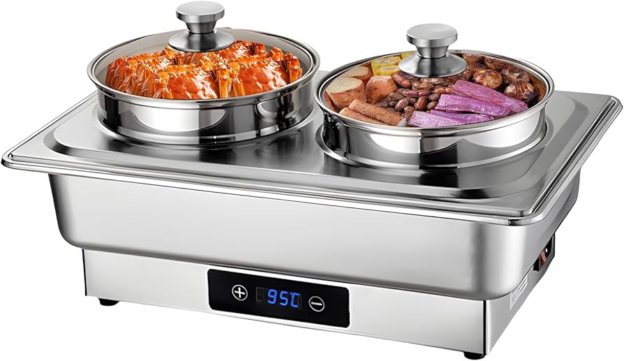 Amazon | ビュッフェサーバー チェーフィングディッシュ 保温器
