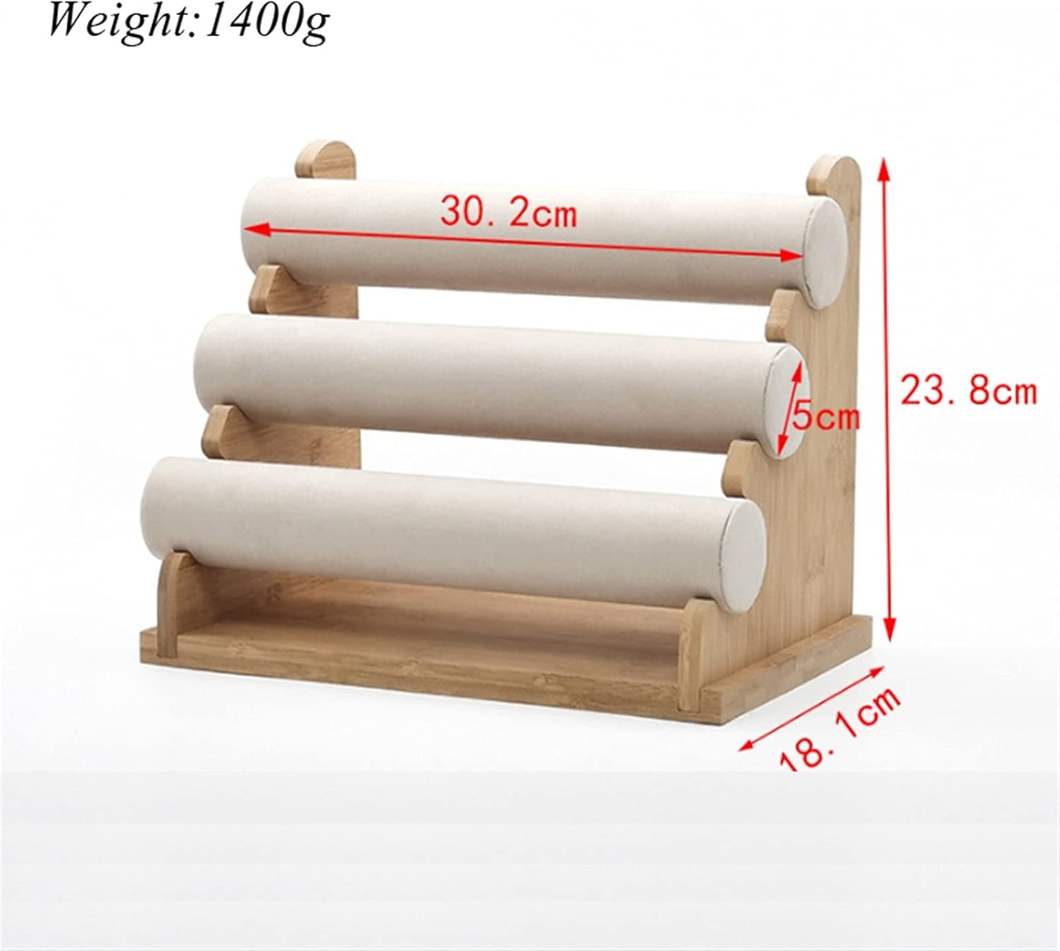 ジュエリーラックジュエリーホルダー 3階層のブレスレットホルダー、ジュエリーオーガナイザースタンドやディスプレイ、取り外し可能なブレ