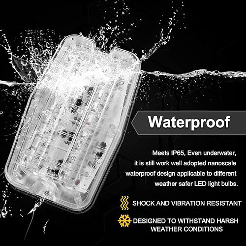 Miniatura 5 de Raryloy Luces estroboscópicas intermitentes de 18 luces LED para camión, automóvil, vehículo, mini rejilla, cabezal de luz de emergencia,