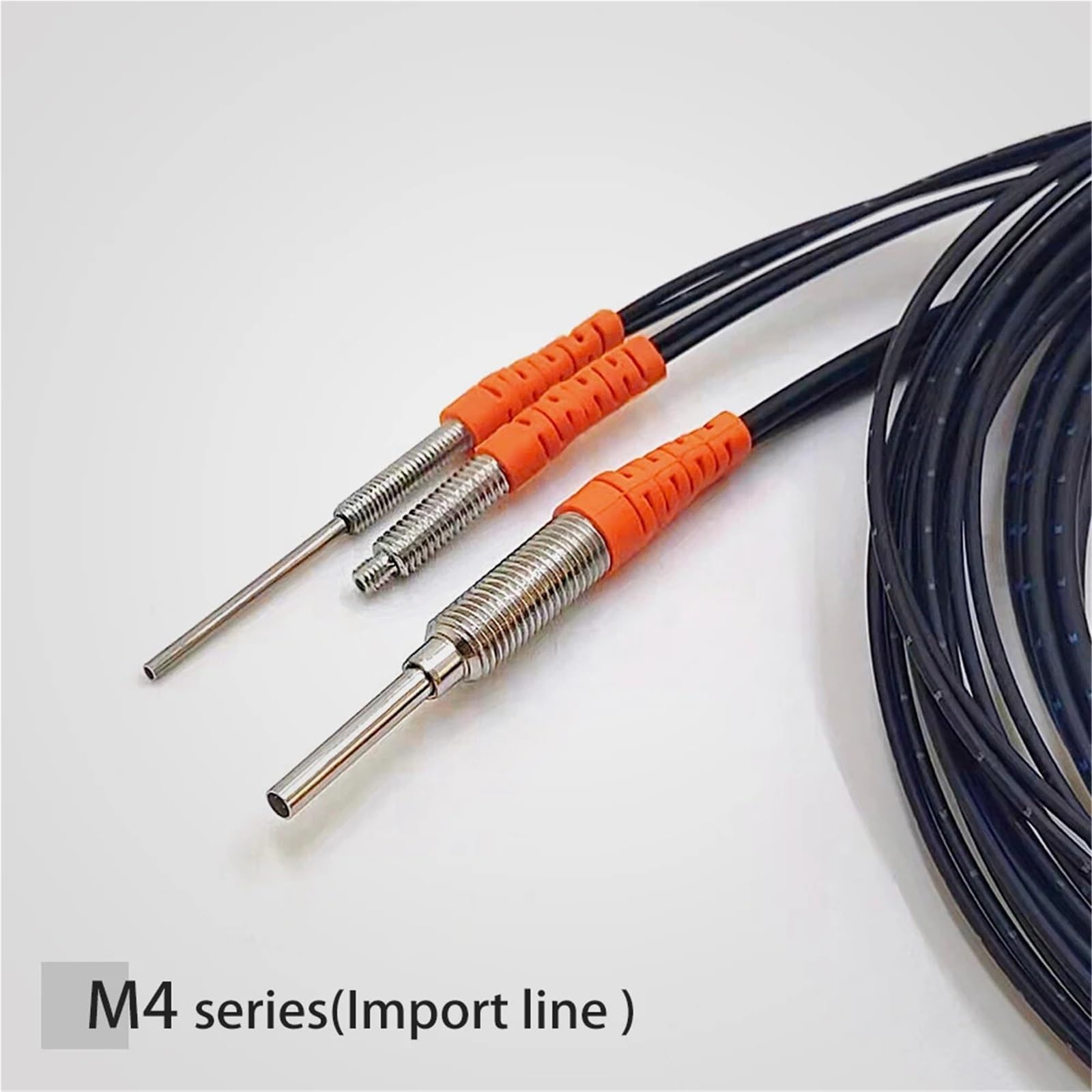 M3 M4 grubości 0,8 mm czujnik światłowodowy, dyfuzor, typ strumienia przelotowego (M4,1 m Length-Through-Beam-S (igła 20 mm)