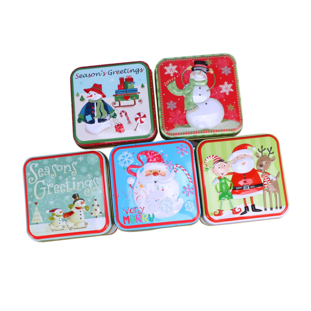Amosfun Scatoline Di 20 Pz Barattolo Di Caramelle Di Natale Regalini Natalizi Per Natale Scatoletta Scatole Dolci Da Dessert Con Finestra Natalizia Di Natale