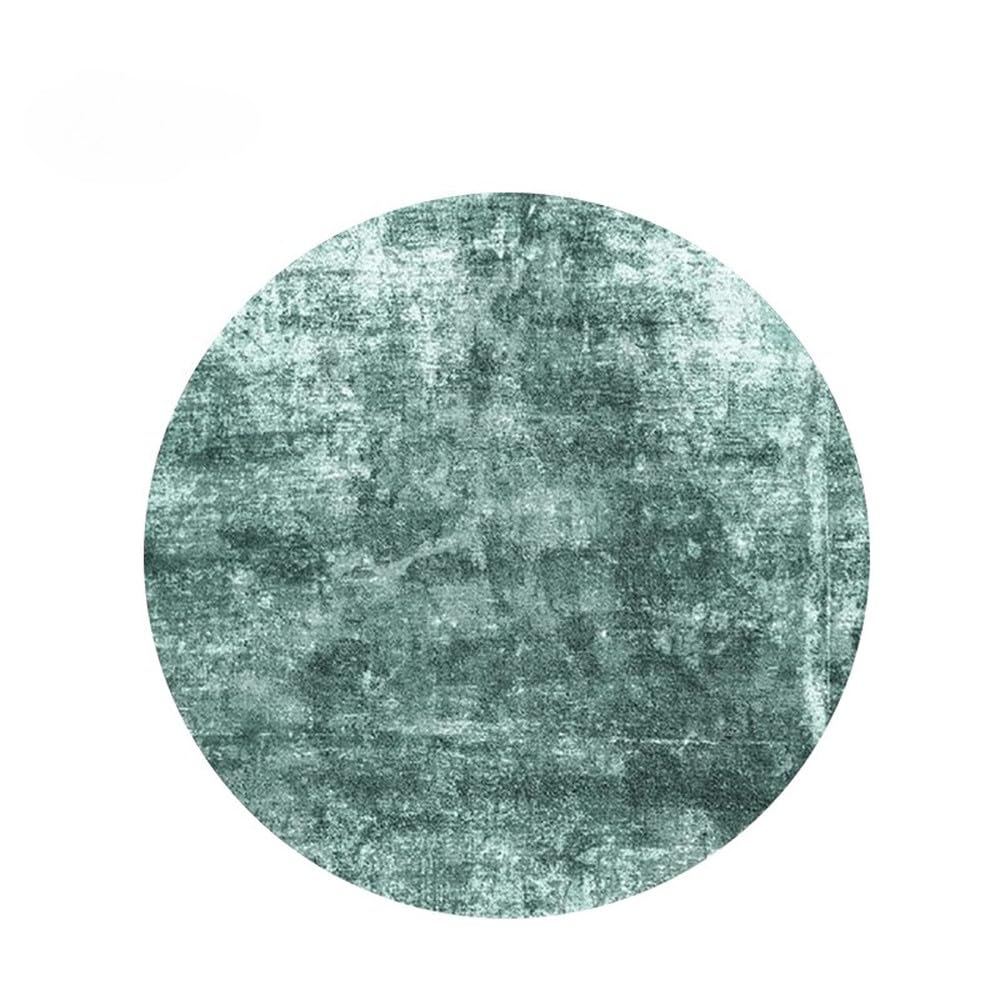 Tapis de salon rond 140 cm lavable et doux pour pieds nus