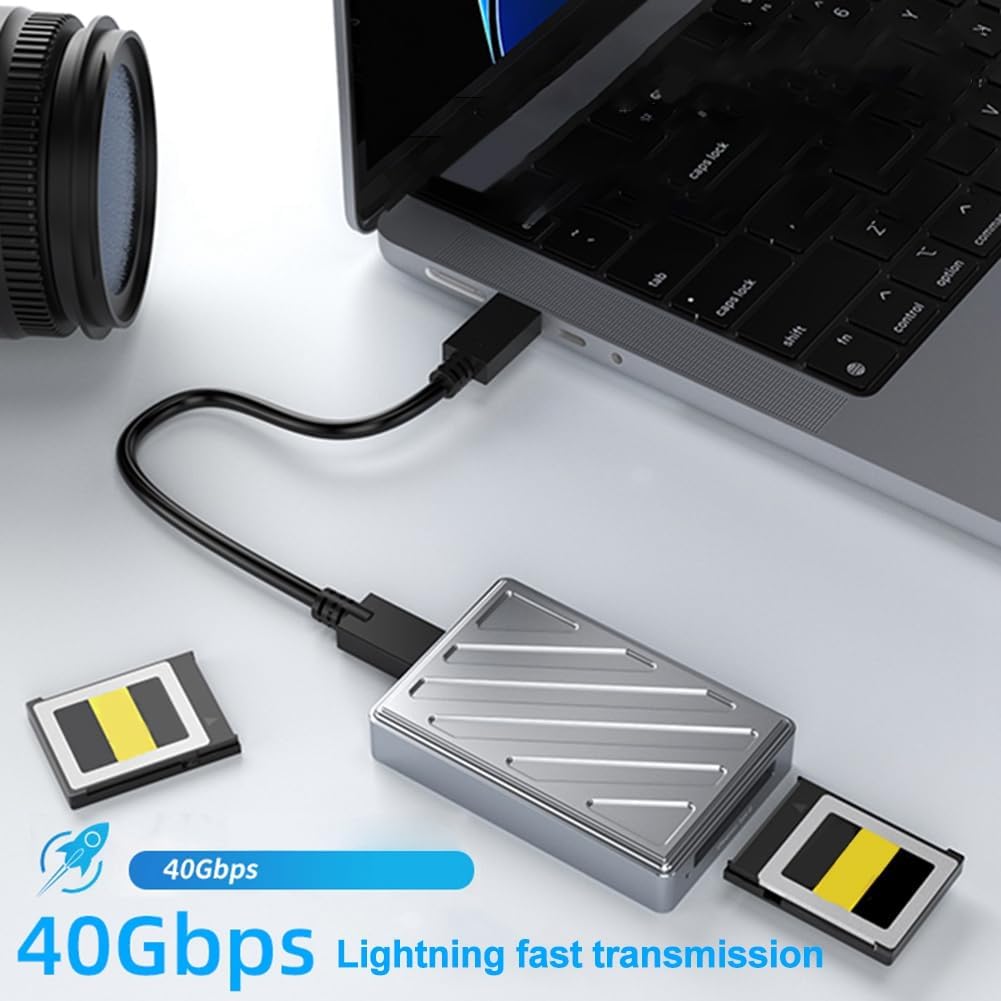 Muxcksa CFexpress タイプ B カード リーダー USB 4.0 10Gbps CFexpress カード リーダー