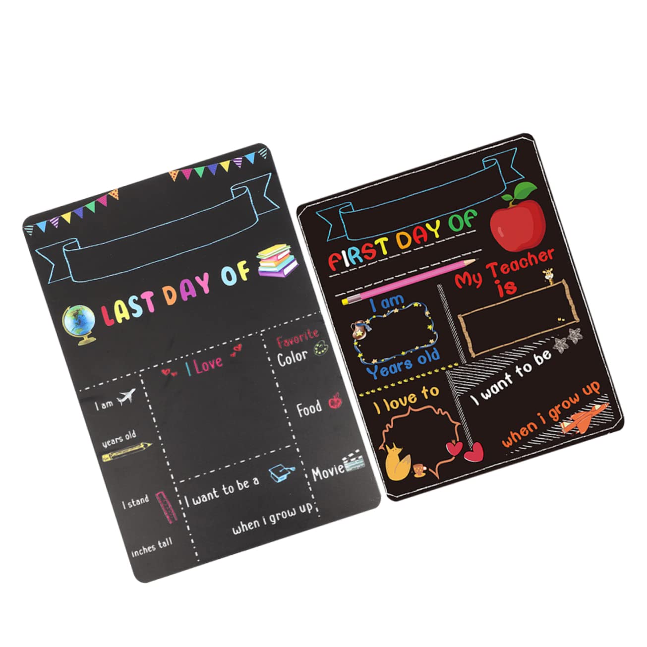 Lurrose 4 Pz Lavagna Scolastica Materiale Scolastico Per Bambini Decorazioni Per La Scuola Della Lavagna Dell'asilo Primo Tavole Di Gesso Interessanti Di Legno
