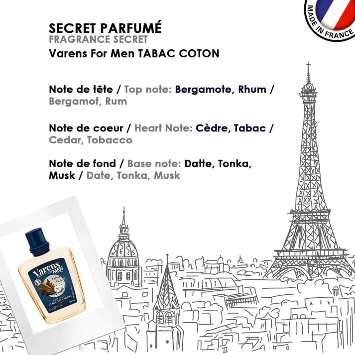Ulric de Varens Tabac Coton - Eau De Toilette for Men - Refined, Indulgent, Delicious Scent - Notes of Rum, Tobacco & Cedar - 3.4 Fl Oz - Image 3