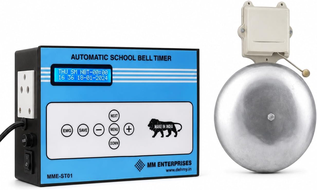 MME Automatic Timer System with 12 inch Gong Bell (Timer + GONG Bell 12 INCH)