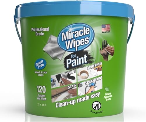 Miniatura 7 de miraclewipes para pintura30Count Premium Cleaning Wipes para pintores bricolaje y Artistas Elimina todo tipo de pinturas calafateo Epoxy para